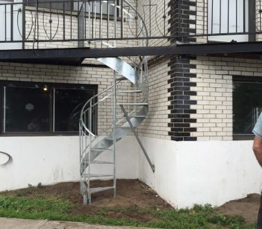 escalier en colimaçon en acier galvanisé