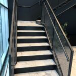 Escalier en acier peinture marche en panne